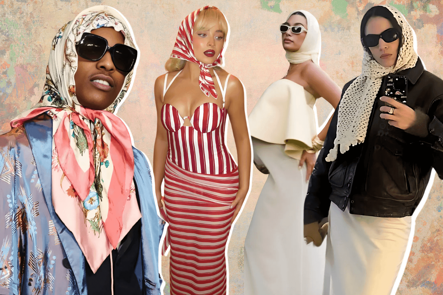 How to adopt the Babushka trend, or the art of wearing the silk scarf?