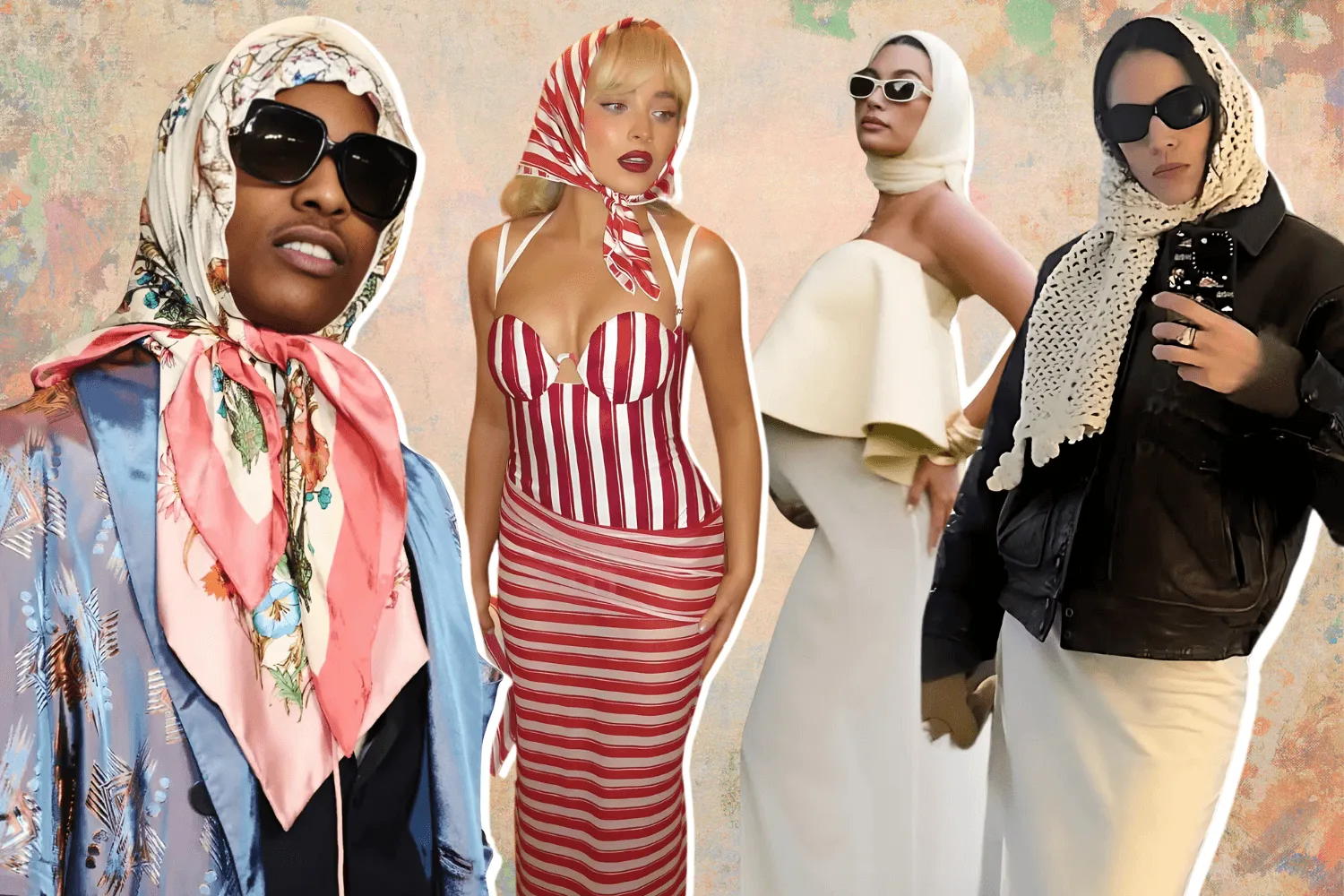 How to adopt the Babushka trend, or the art of wearing the silk scarf?